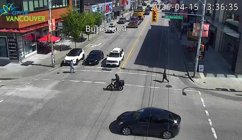 Burrard St & W 4th Ave - East