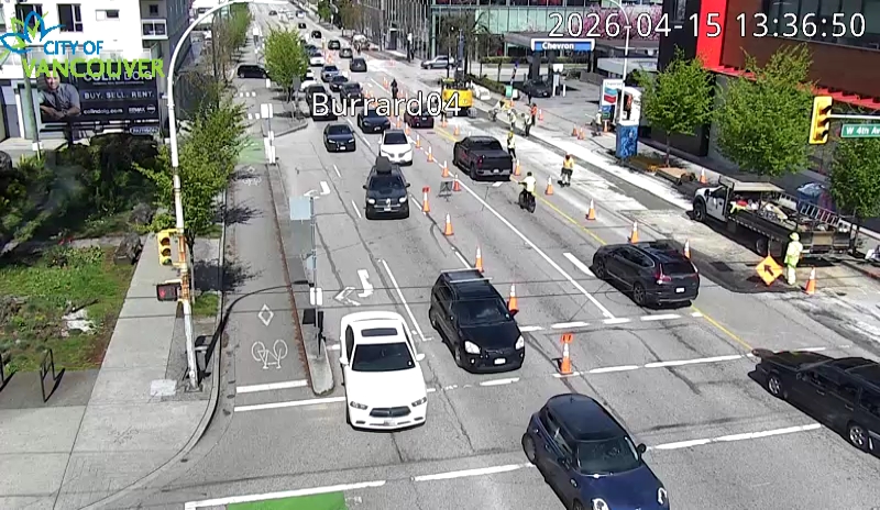 Burrard St & W 4th Ave - North