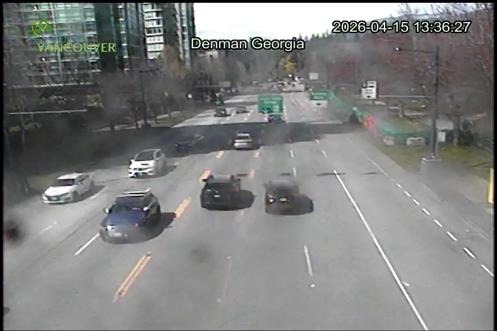 W Georgia St & Denman St - West