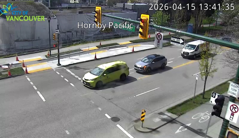 Hornby St and Pacific St - West